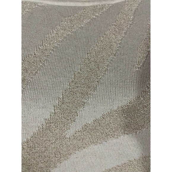 Chico's Sweater Pullover size 16 18 4 Gold Embellished Zebra Edison Chino Slim - Picture 4 of 10